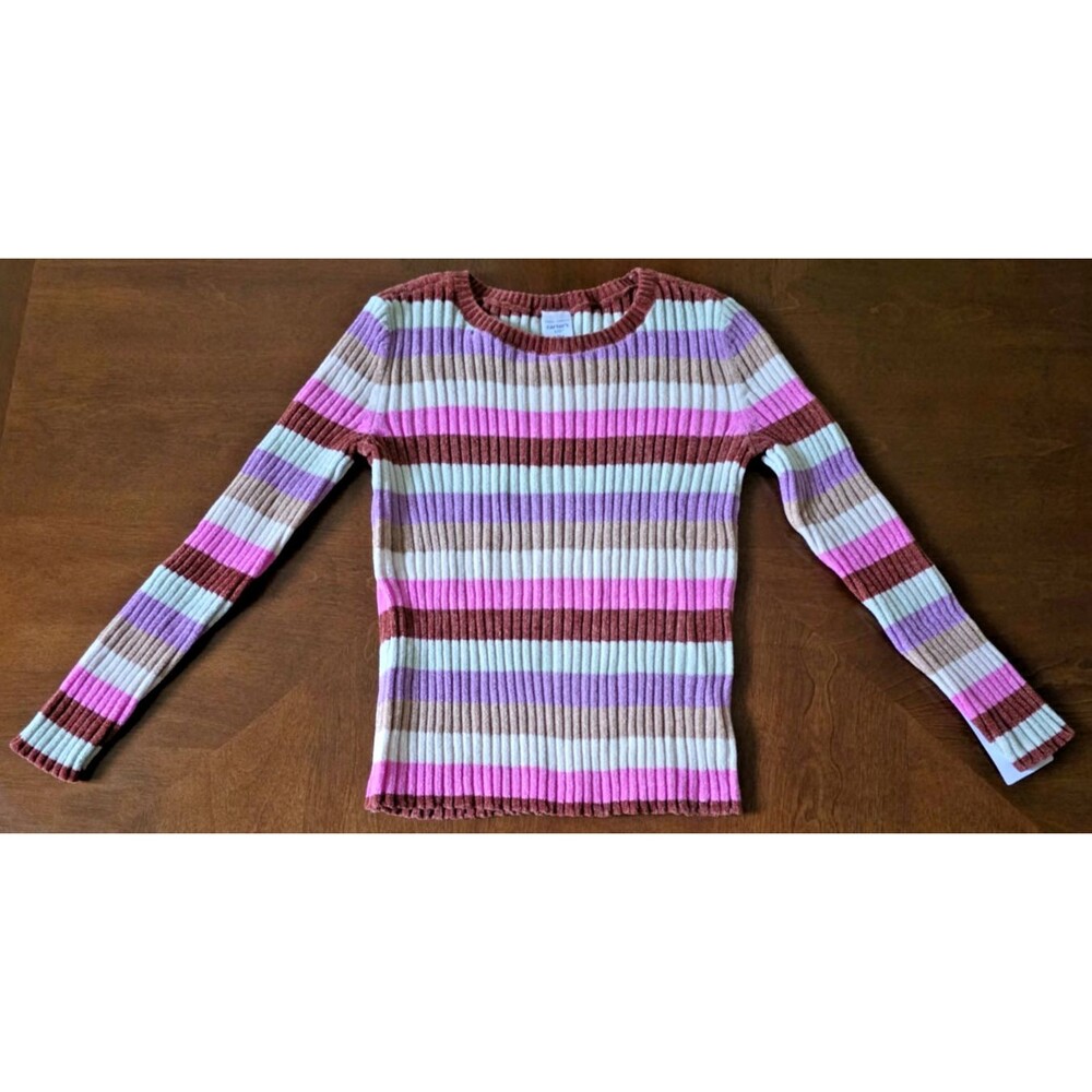 Carter's Little Girls Multi Stripe Sweater, Multi, Size 6/6x 6/6 ½A
